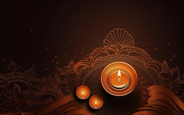 deepavali background with copy space