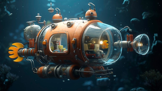 Deepsea expeditie met 3D personages