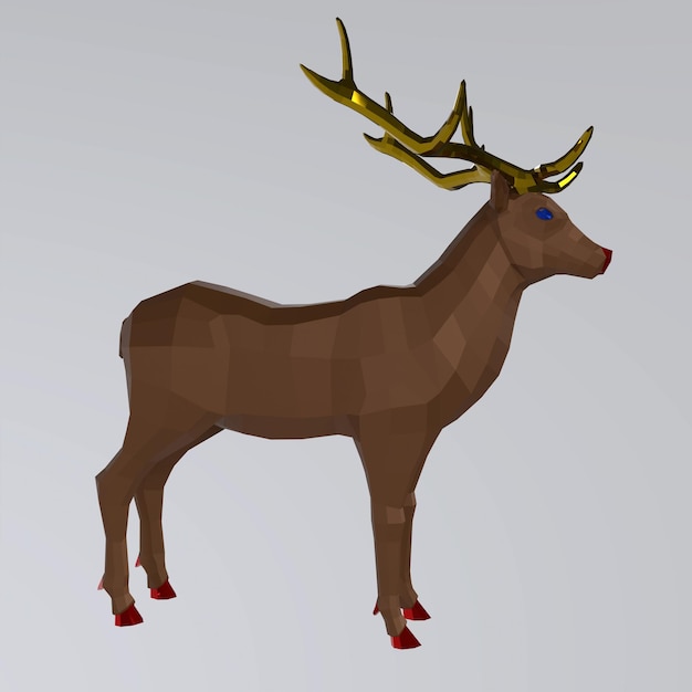 deer 3d rendering