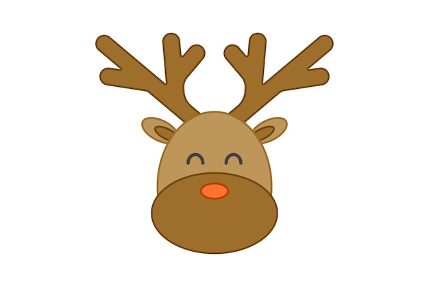 鹿色のクリスマス アイコン クリスマス Web シンボル アプリ サイン アートワーク