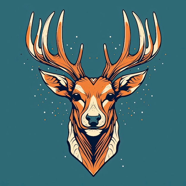 Deer colorful animal polygon