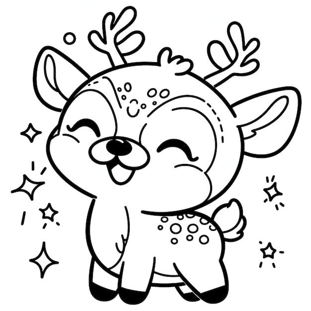 Deer Coloring pages fo rkids and Adults