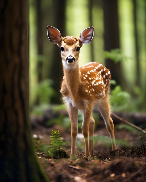 Deer Fawn Looking Back