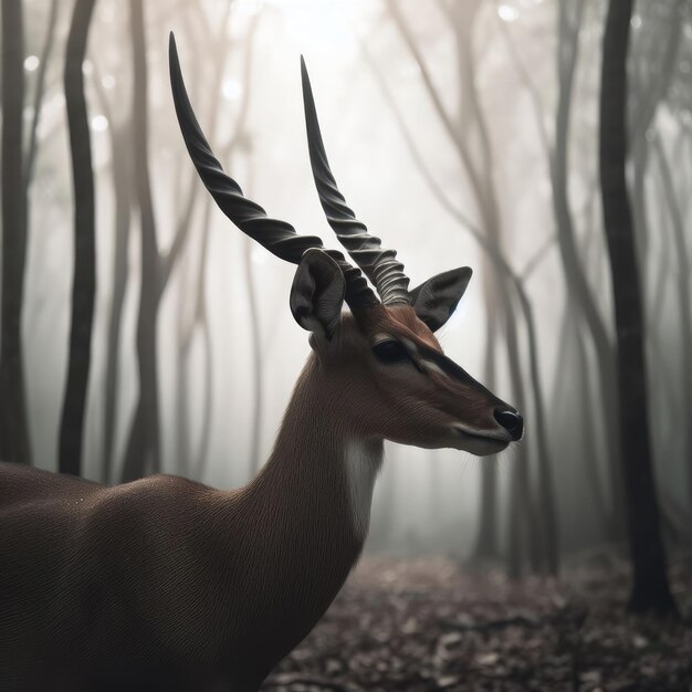 deer in the forest animal background for social media