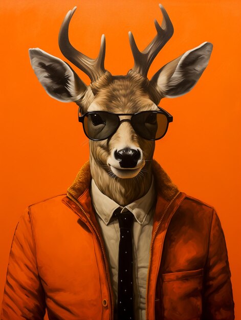 Photo deer gentleman