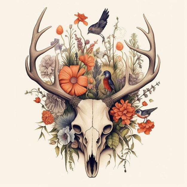 Photo deer illustration