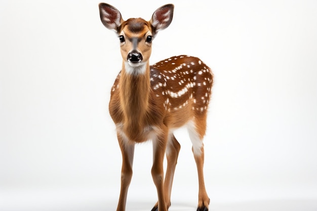 Deer Isolated on White Background Generative AI