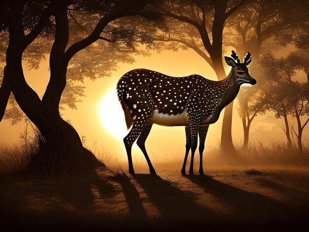 deer in jungle