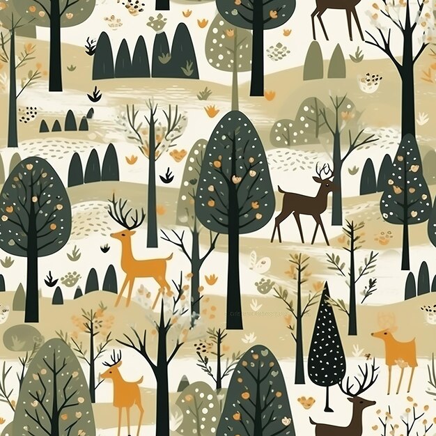 deer pattern background