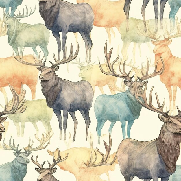 deer pattern background