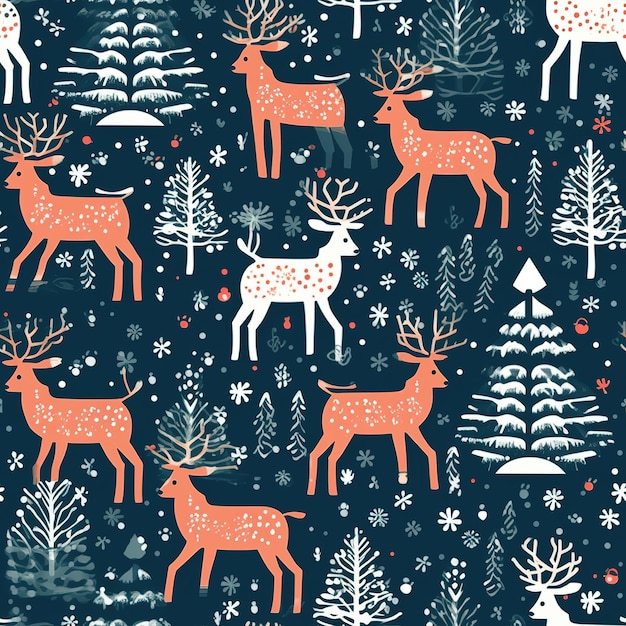 deer pattern background