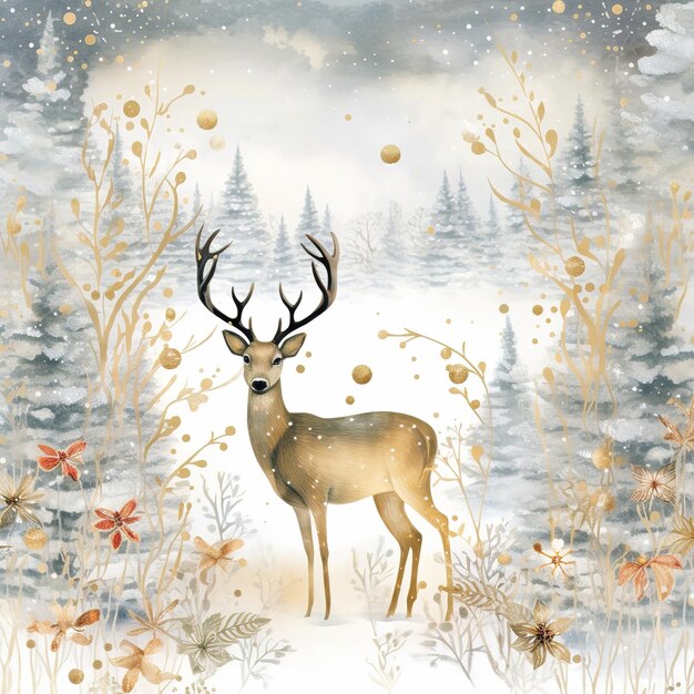 deer pattern background