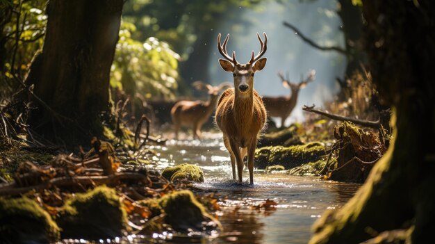 deer professional photography and ligh