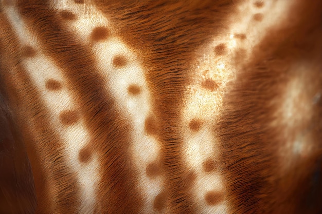 Photo deer skin texture background spotted deer fur pattern generative ai illustration