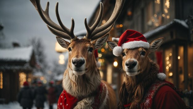 deer in snow