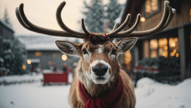 deer in snow