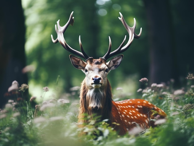 Deer Standing in Grass