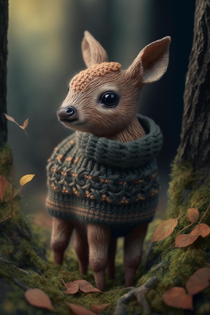 A deer in a sweater that says'i'm a deer '