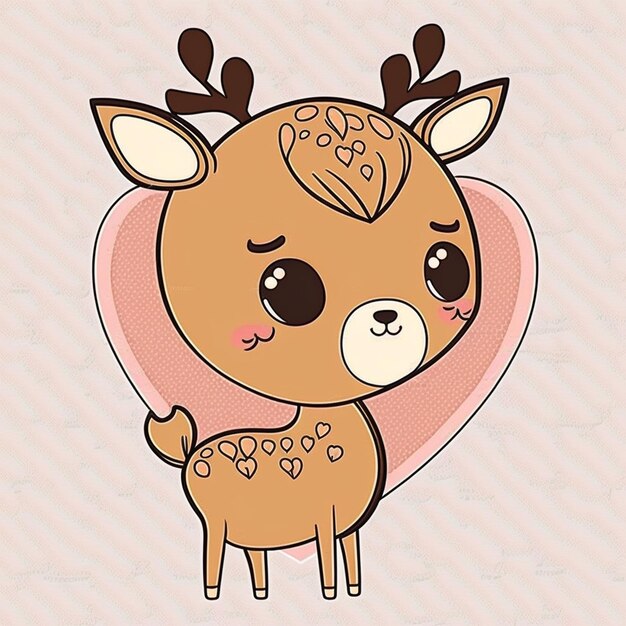 Deer Valentine Vector Illustratie