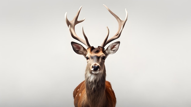 Deer on a white background