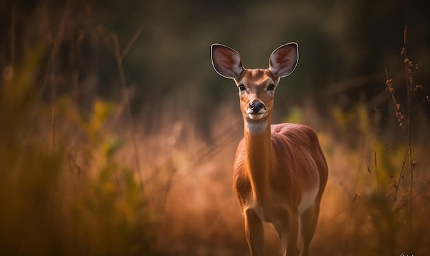 A deer with a big ear and a big ear