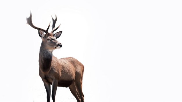 A deer with a white background