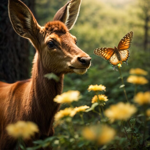 Foto cervi nella riserva