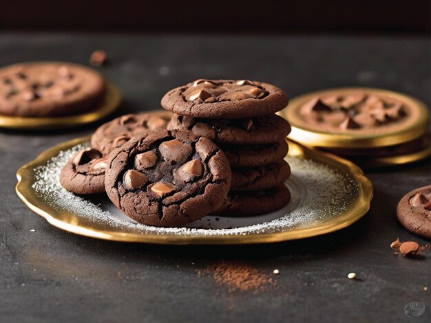 Foto default_a_delectably_decadent_plate_of_chocolate_cookies_each