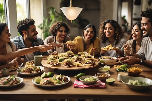 Default_A_group_of_friends_gathered_around_a_table_enjoying_a_6jpg