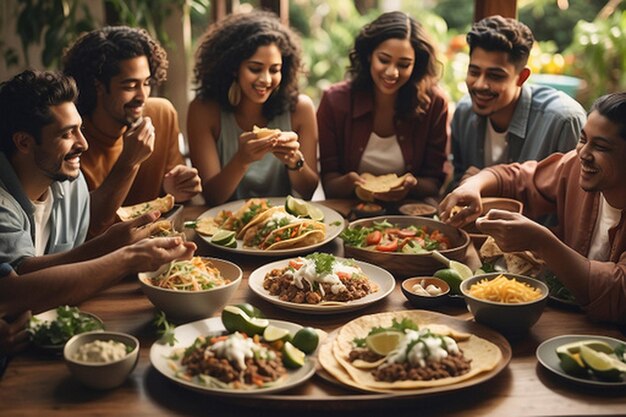 Default_A_group_of_friends_gathered_around_a_table_enjoying_a_7 1jpg