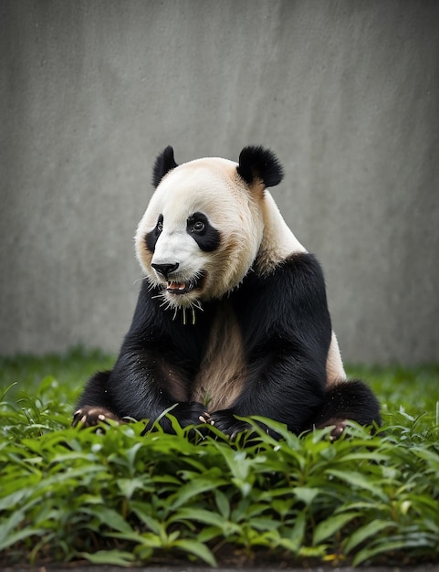 Foto default cartoon panda met een hoodie