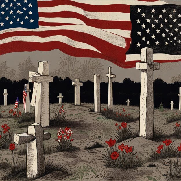 По умолчанию вручную нарисованный День памяти погибших солдат