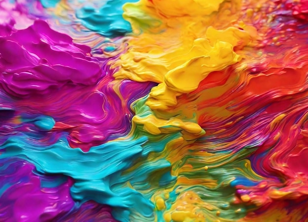 Default The multicolored paint splash background imageis a color