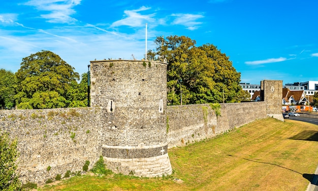 Defensieve stadsmuren van Canterbury in Kent, Engeland