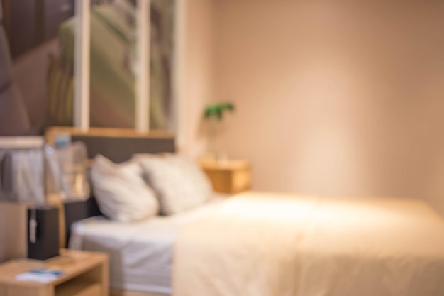 Defocus background of bedroom interior