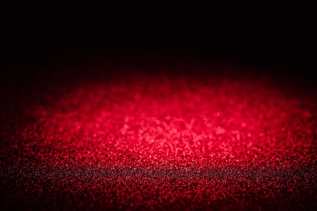 Defocus 빨간색 보케 타원형 모양은 검정색 배경에 있습니다.
