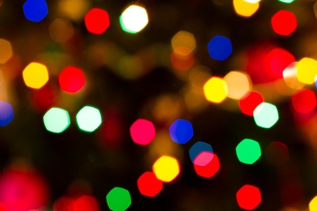 Defocus van kerstverlichting.