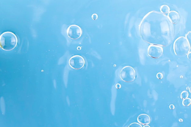 defocus water droplets on a blue background