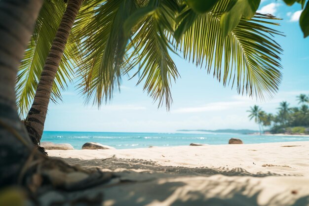 defocused background of tropical beach