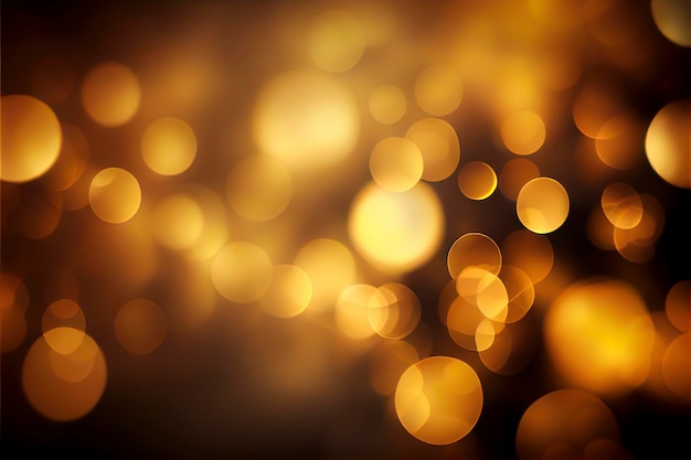 Defocused Background with golden bokeh lights