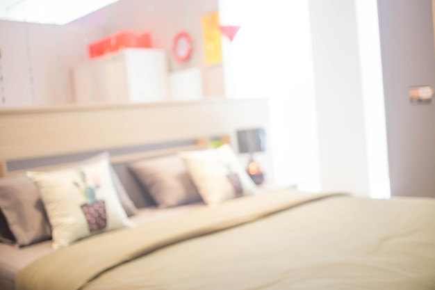 Defocused of Bedroom Style Blur Bedroom for background