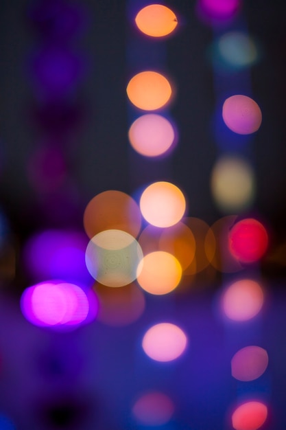 Defocused bokeh colorful lights.