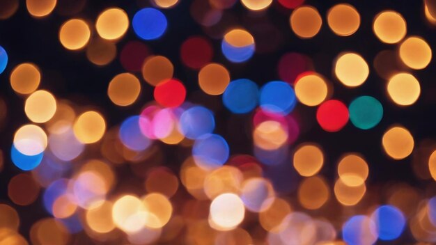 Defocused bokeh colorful lights