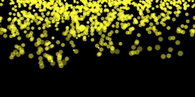 defocused  bokeh yellow lights, 3d rendering