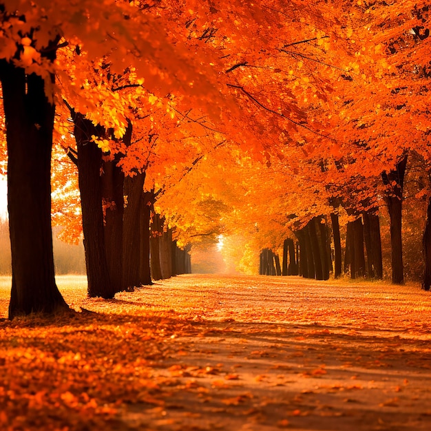 写真 自然界の乾燥した秋の葉が aiによって生成されています