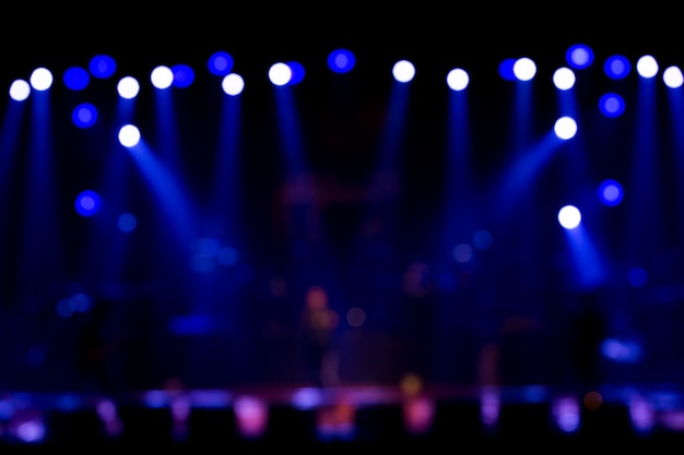 Defocused entertainment concert lighting on stage