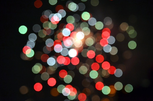 Defocused fireworks on a sky