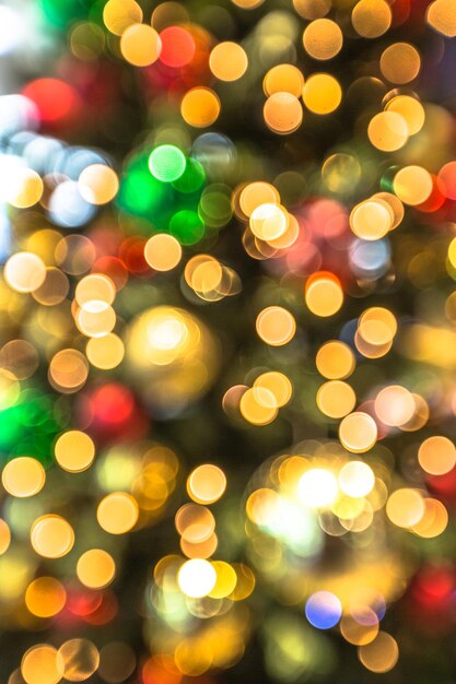 Photo defocused image of christmas lights