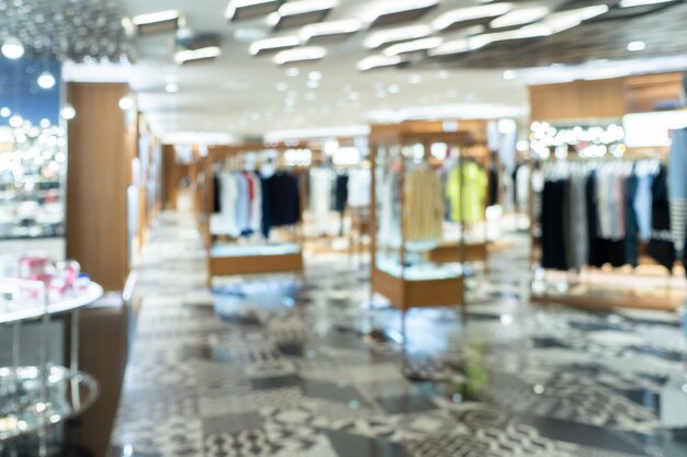 Photo defocused image of clothing store