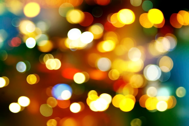 Photo defocused image of illuminated christmas lights